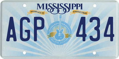 MS license plate AGP434