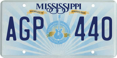 MS license plate AGP440