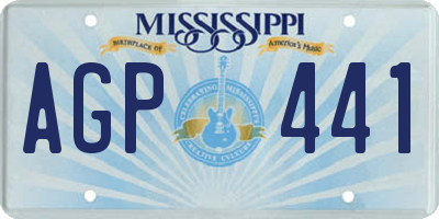 MS license plate AGP441