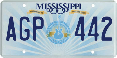 MS license plate AGP442