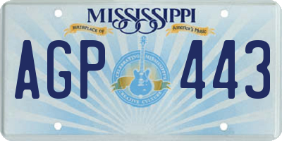 MS license plate AGP443