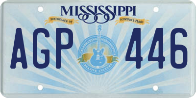 MS license plate AGP446