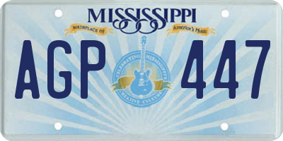 MS license plate AGP447