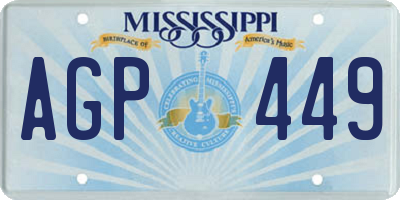 MS license plate AGP449