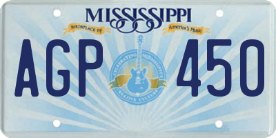 MS license plate AGP450