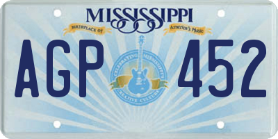 MS license plate AGP452