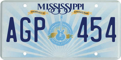 MS license plate AGP454