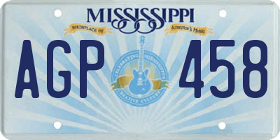 MS license plate AGP458