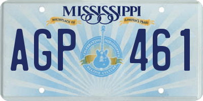 MS license plate AGP461