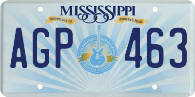 MS license plate AGP463
