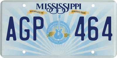MS license plate AGP464