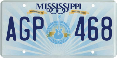 MS license plate AGP468