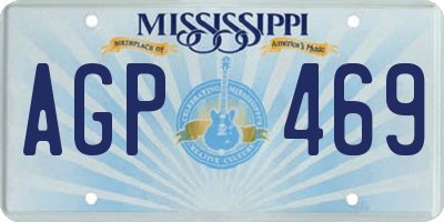 MS license plate AGP469