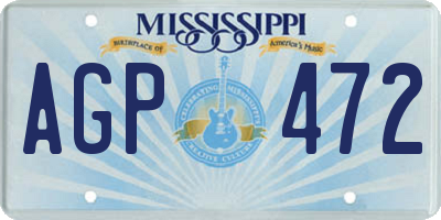 MS license plate AGP472