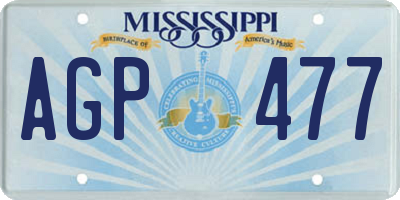MS license plate AGP477