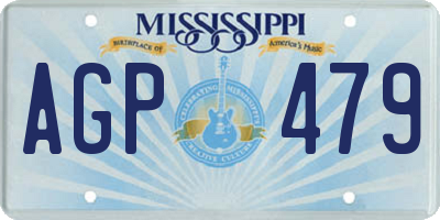 MS license plate AGP479