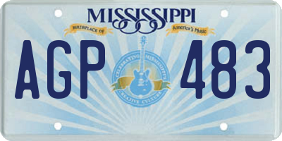 MS license plate AGP483