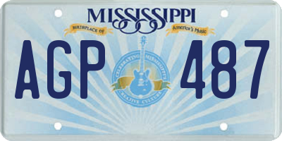 MS license plate AGP487