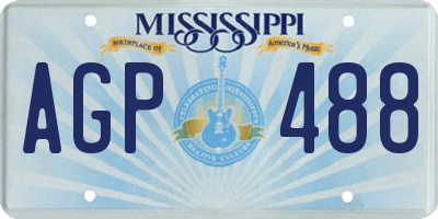 MS license plate AGP488