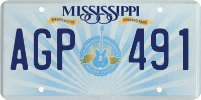 MS license plate AGP491