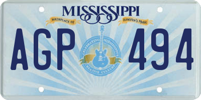 MS license plate AGP494