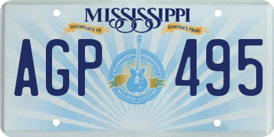 MS license plate AGP495