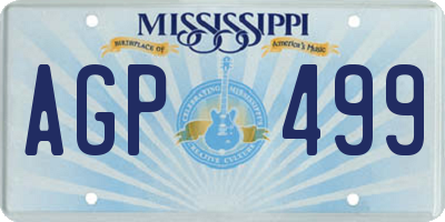 MS license plate AGP499