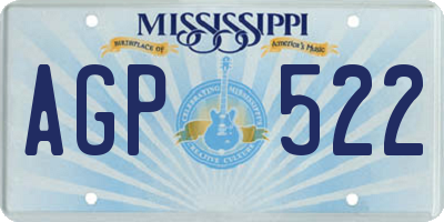 MS license plate AGP522