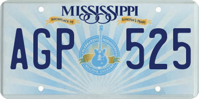 MS license plate AGP525