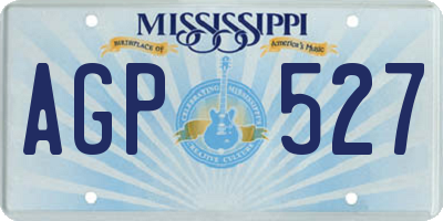 MS license plate AGP527