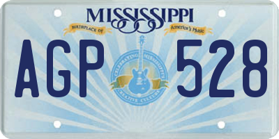 MS license plate AGP528