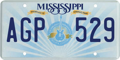MS license plate AGP529