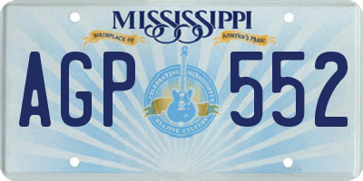 MS license plate AGP552
