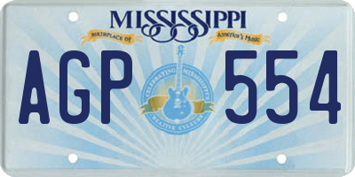 MS license plate AGP554