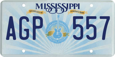 MS license plate AGP557
