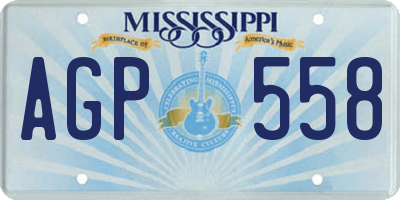 MS license plate AGP558