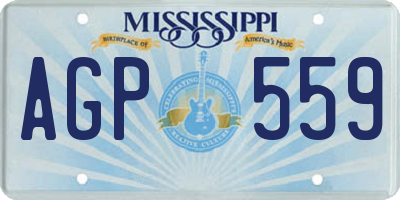 MS license plate AGP559