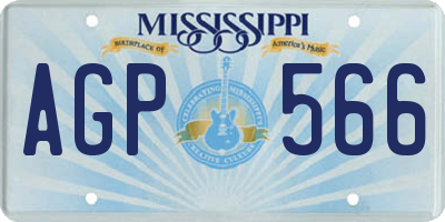 MS license plate AGP566