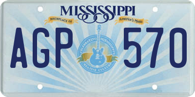 MS license plate AGP570