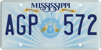 MS license plate AGP572