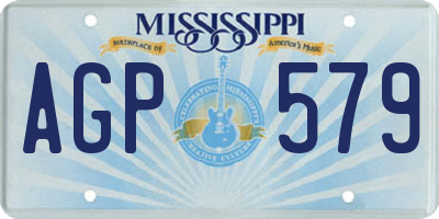 MS license plate AGP579