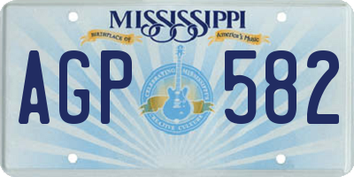 MS license plate AGP582