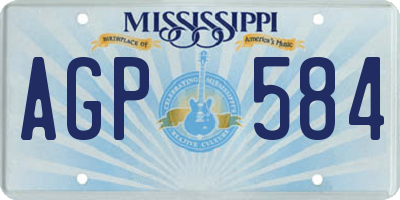 MS license plate AGP584