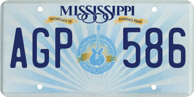 MS license plate AGP586