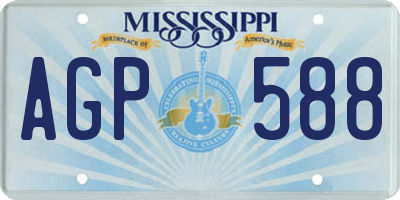 MS license plate AGP588
