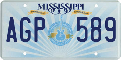 MS license plate AGP589