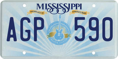 MS license plate AGP590