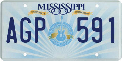 MS license plate AGP591