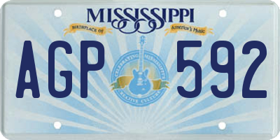 MS license plate AGP592