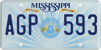 MS license plate AGP593